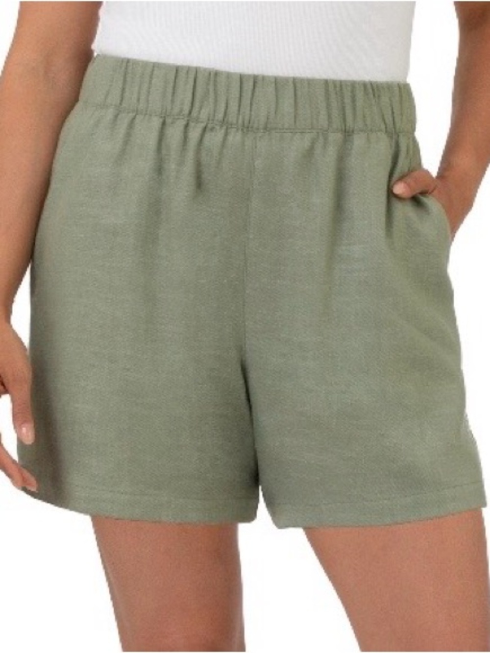NWT Blank NYC Women's Olive Green Linen Blend Shorts XL, XXL